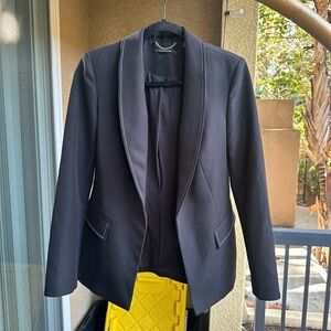 T Tahari Black Women's Blazer with White Stitching